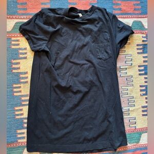 Black baggy cotton blend t shirt dress size L